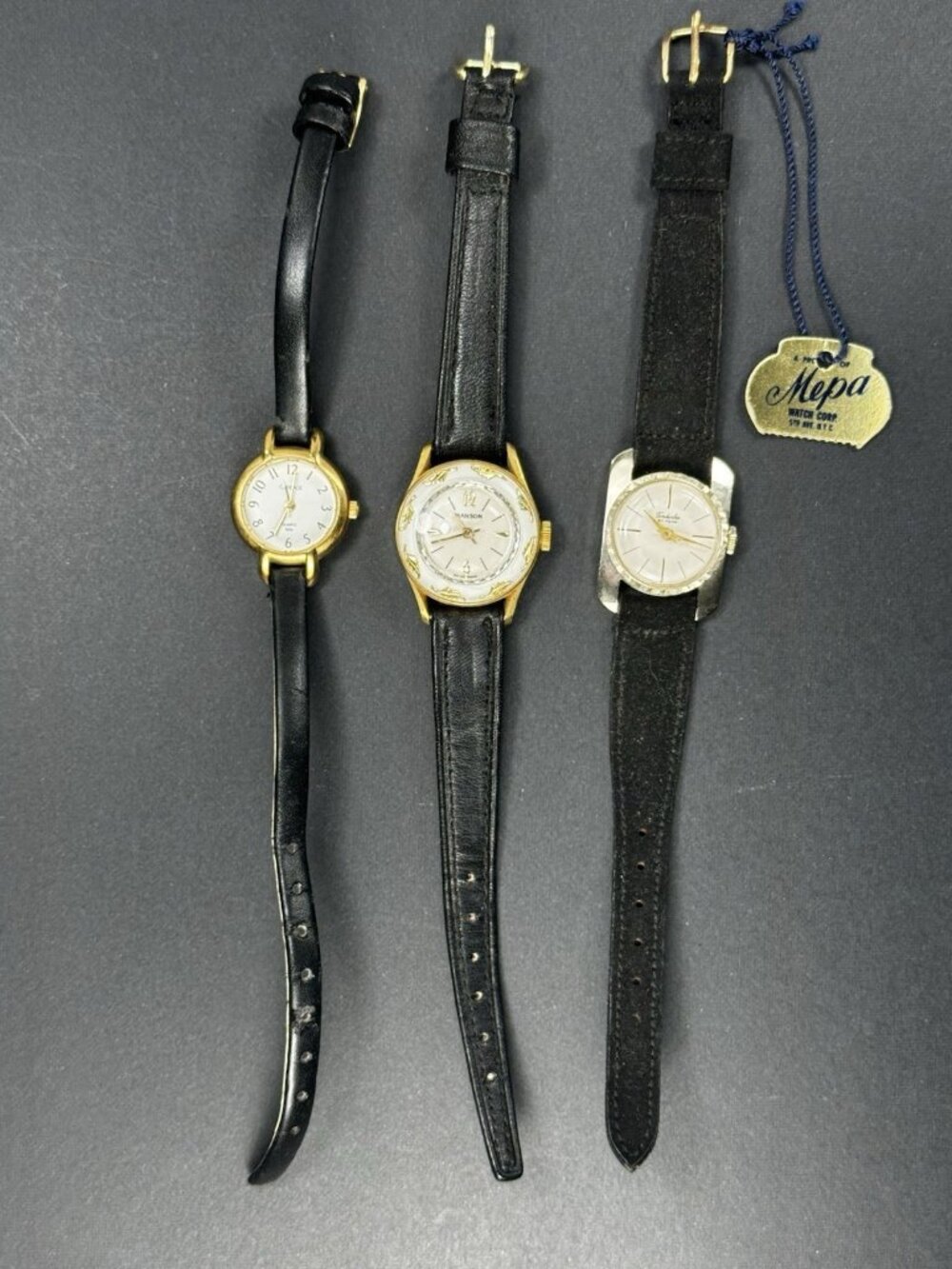 Vintage Ladies Watch Lot Manson Tenderlee Mepa Carriage Timex Swiss Repair